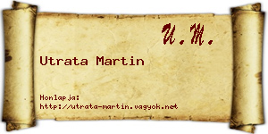 Utrata Martin névjegykártya